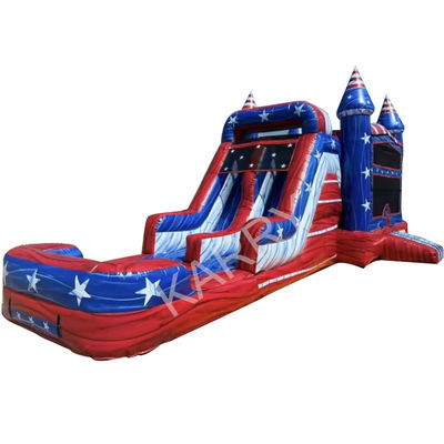 Slide inflável e piscina combinada para entretenimento britânico