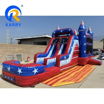 Slide inflável e piscina combinada para entretenimento britânico