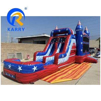 Slide inflável e piscina combinada para entretenimento britânico