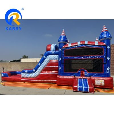 Slide inflável e piscina combinada para entretenimento britânico