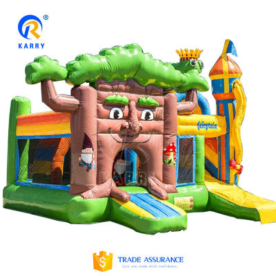 Três Slides de Girafa Combinado com Obstáculo Casa de Rebentamento de Ar Comercial Inflavel