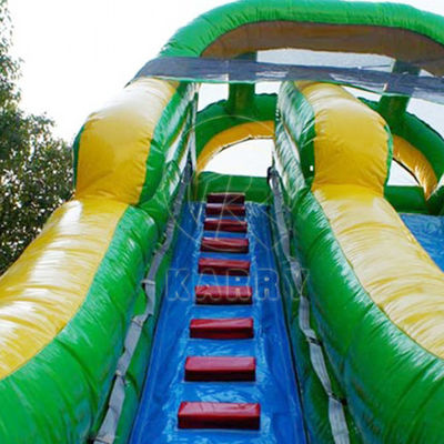 PVC Palm Tree Backyard Long Slide Slide de água inflável para 5-10 passageiros Festa divertida
