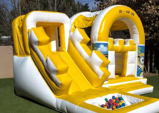 Aluguer comercial Casa de salto com piscina de água e ventilador Faixa etária de 8 a 13 anos