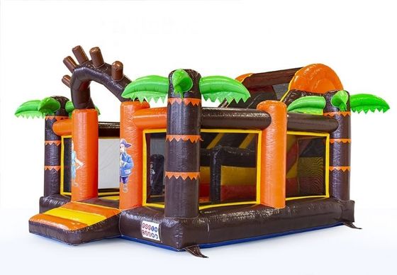Navio pirata unisex inflável castelo salto combo de escorregador para crianças parque de diversões ao ar livre