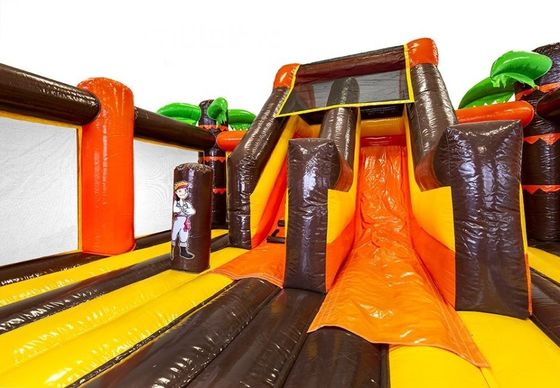 Navio pirata unisex inflável castelo salto combo de escorregador para crianças parque de diversões ao ar livre