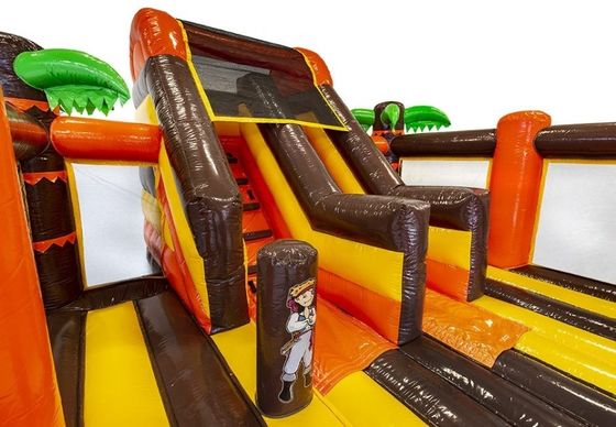 Navio pirata unisex inflável castelo salto combo de escorregador para crianças parque de diversões ao ar livre