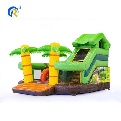 Jogos Interativos para Crianças estilo havaiano Palmeira salto casa salto com escorrega de água