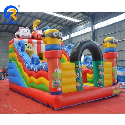 Temática de circo Slide inflável do castelo de saltos Combo para saltar diversão Capacidade máxima 100-500kg