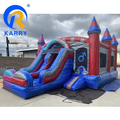 Temática de circo Slide inflável do castelo de saltos Combo para saltar diversão Capacidade máxima 100-500kg