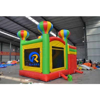 PORTABLE 5 em 1 Balão Rainbow Castelo de salto inflável com escorrega e trampolim