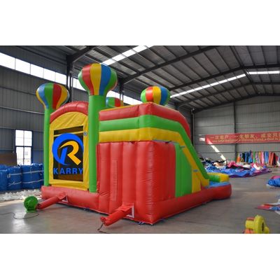 PORTABLE 5 em 1 Balão Rainbow Castelo de salto inflável com escorrega e trampolim