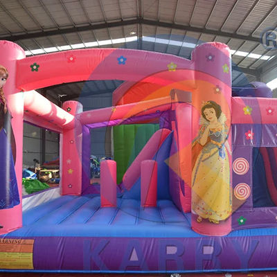 Casa de salto inflável Princesa Rosa Slide Combo para festa Aluguel Express Shipping