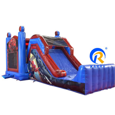 Características PORTÁVEL Homem-Aranha Casa de salto inflável com deslizamento e castelo de saltos