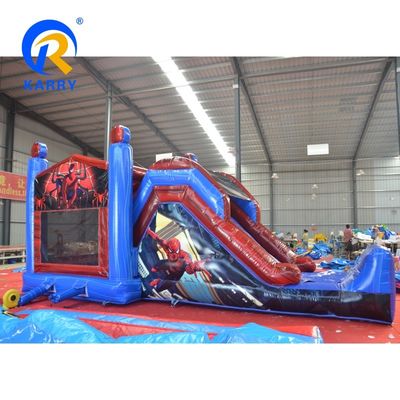 Características PORTÁVEL Homem-Aranha Casa de salto inflável com deslizamento e castelo de saltos