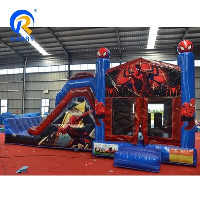 Características PORTÁVEL Homem-Aranha Casa de salto inflável com deslizamento e castelo de saltos