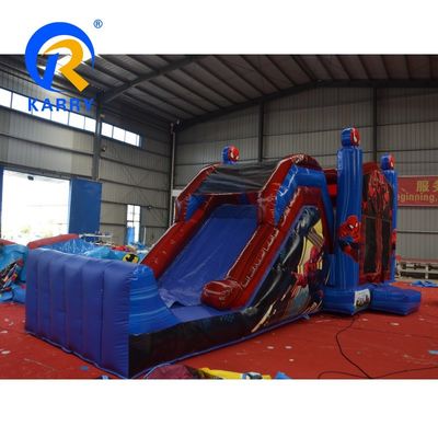 Características PORTÁVEL Homem-Aranha Casa de salto inflável com deslizamento e castelo de saltos
