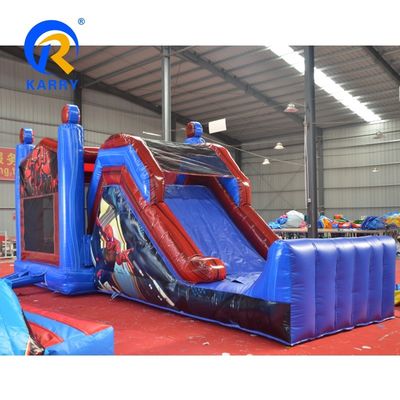 Características PORTÁVEL Homem-Aranha Casa de salto inflável com deslizamento e castelo de saltos