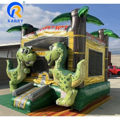 Comércio de qualidade PVC Kids Jumper Bouncer Dinossauro inflável casa de salto com sopro