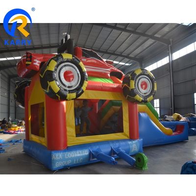 Jogos Interiores e Exteriores para Crianças Animação Automóvel Comercial Castelo Inflavel Combo com Slide