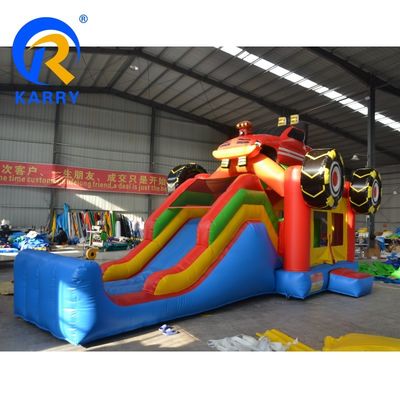 Jogos Interiores e Exteriores para Crianças Animação Automóvel Comercial Castelo Inflavel Combo com Slide