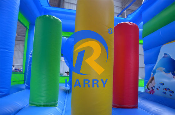 2024 16ft Jumping Inflatable Castle Slide Combo com piscina/Inflatable Bouncer Castle