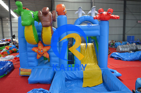 2024 16ft Jumping Inflatable Castle Slide Combo com piscina/Inflatable Bouncer Castle