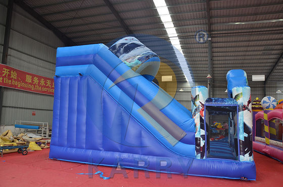Logotipo personalizado aceito Casa de salto inflável com dois slides de acordo com suas necessidades