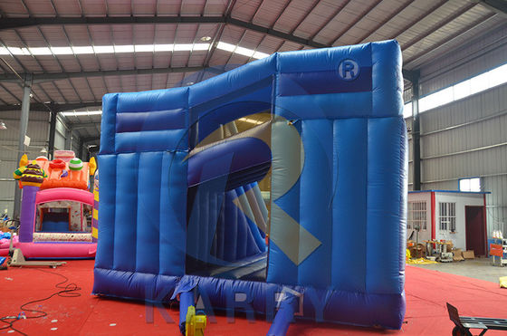 Logotipo personalizado aceito Casa de salto inflável com dois slides de acordo com suas necessidades