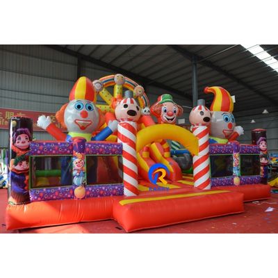 Jardim de inflável para crianças com casa de salto com escorrega