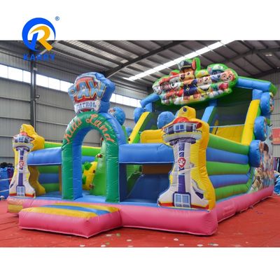 Casa de salto inflável de tamanho personalizado para tema de patrulha de cachorros de desenhos animados