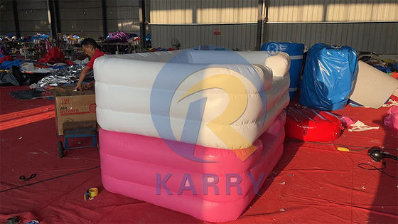EN71/CE Certificado Castelo de saltos inflável comercial branco com escorrega e piscina de bolas