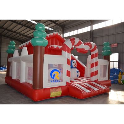 Árvore temática de Natal ao ar livre Castelo Casa inflável para crianças e adultos