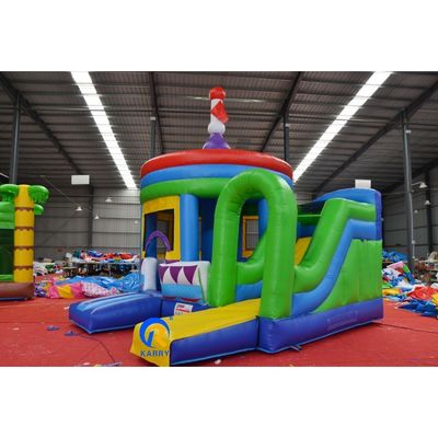 Castelo Amarelo Slide Combo Crianças Inflável Outdoors Carrossel Adultos Jumpers Dome Tent