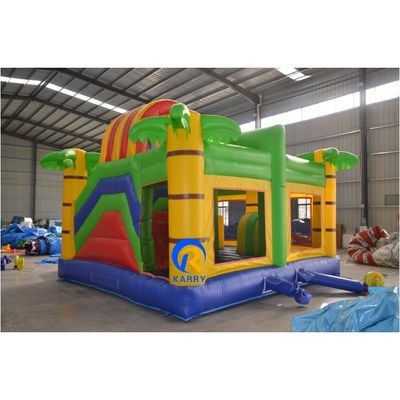 Customize aceito Leão de desenhos animados PVC inflável Slide Slide Combo para brincar com crianças