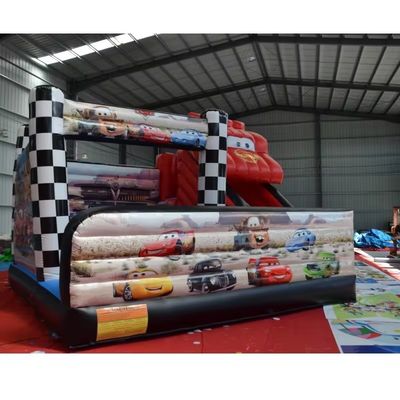 5*5m Red Racing Car Combo Castle Slide Inflatable Bouncy Bouncer Combo e Eficiência