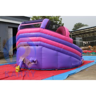 Rosa LOL tema inflável castelo saltar comercial combo casa de salto com deslizamento