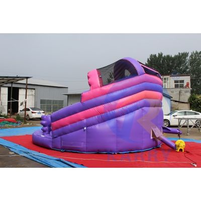 Rosa LOL tema inflável castelo saltar comercial combo casa de salto com deslizamento