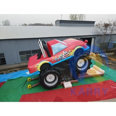 Commercial Red Off-Road Vehicle Inflatable Castle Jumping Combo para crianças e adultos