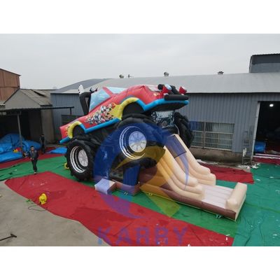 Commercial Red Off-Road Vehicle Inflatable Castle Jumping Combo para crianças e adultos