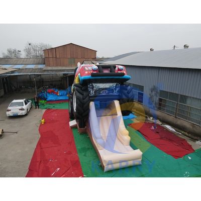 Commercial Red Off-Road Vehicle Inflatable Castle Jumping Combo para crianças e adultos