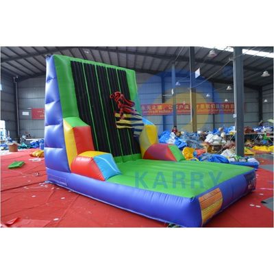 Parede de escalada pegajosa inflável de PVC para adultos para jogos esportivos interativos