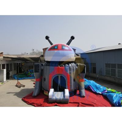 PORTABLE Popular Cartoon inflável Robô porta-vozes casa para crianças aceito OEM