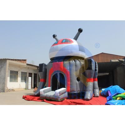 PORTABLE Popular Cartoon inflável Robô porta-vozes casa para crianças aceito OEM