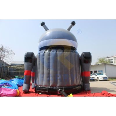PORTABLE Popular Cartoon inflável Robô porta-vozes casa para crianças aceito OEM