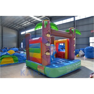 Cartoon Little Monkey Mini Inflatable Castle Slide Combinação para Jogos Indoor