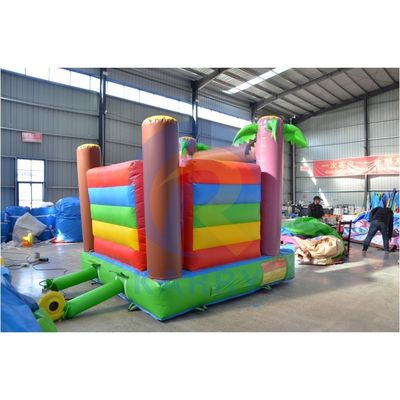 Cartoon Little Monkey Mini Inflatable Castle Slide Combinação para Jogos Indoor