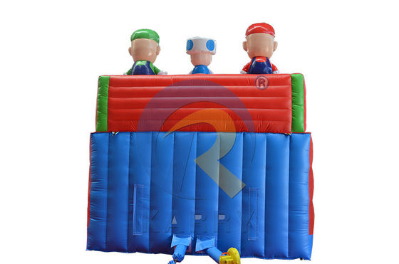EN71/CE Certificado Parque temático inflável Mario Slide de casa de segurança para crianças e adultos