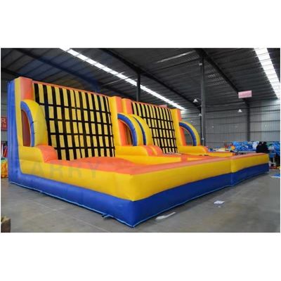 Jogo esportivo inflável de parede pegajosa com roupas de pasta comercial e soprador com soprador