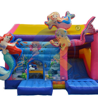 Design de ventilador sereia bouncer slide combinado 2023 casa de salto inflável comercial