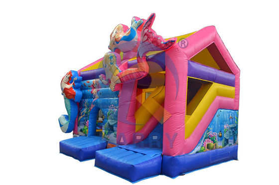 Design de ventilador sereia bouncer slide combinado 2023 casa de salto inflável comercial